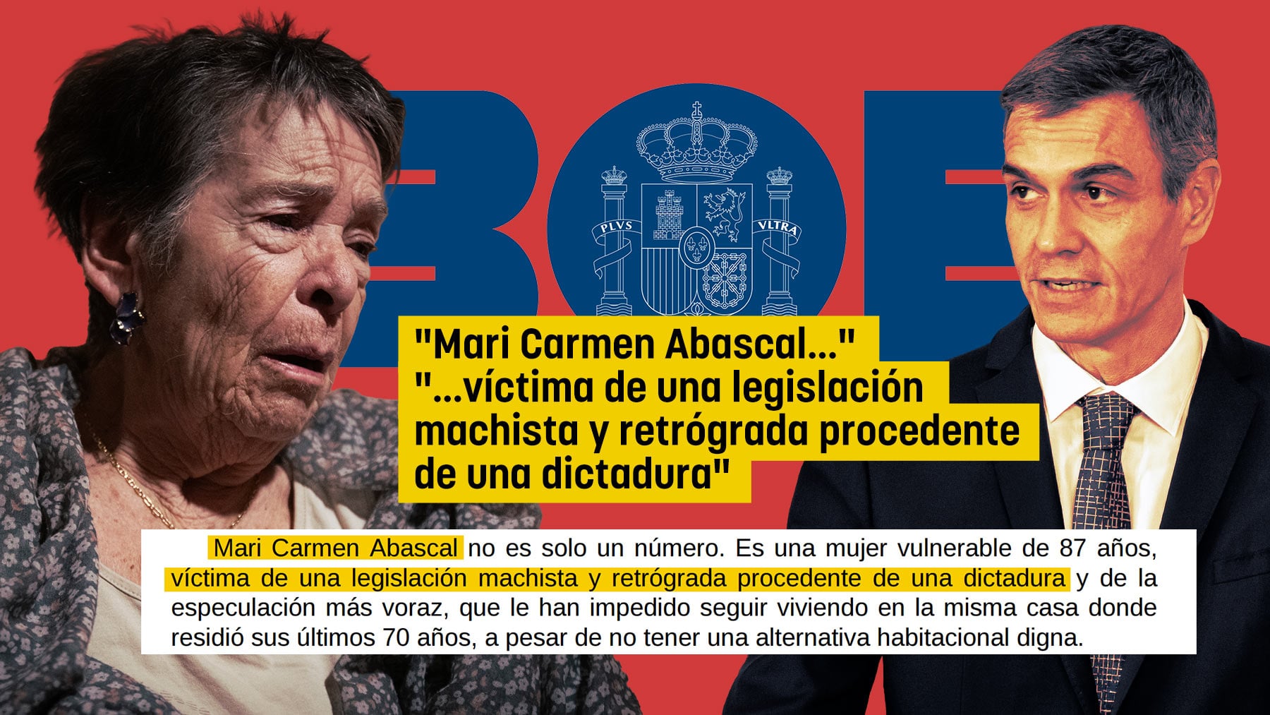 El BOE presenta a Maricarmen como víctima del franquismo cuando vivió en Retiro por 200 € durante 70 años gracias a una ley de Franco