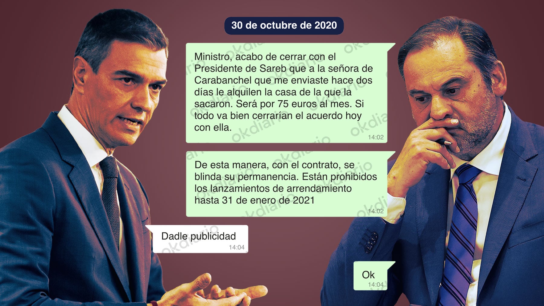 Sánchez intentó promover con Ábalos otro ‘caso Maricarmen’ con una anciana de Carabanchel: Dadle publicidad
