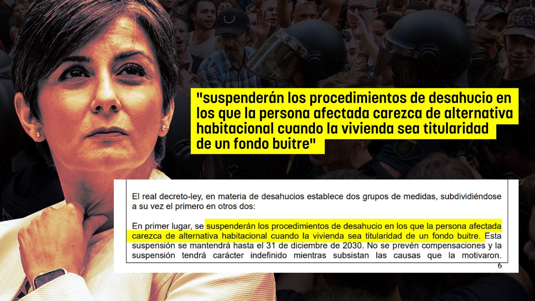 El Gobierno dejará okupar las casas de fondos buitre si el inquilino asegura que no tiene alternativa