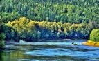 El río Klarälven a su paso por la comarca de Hagfors, en Värmland (Suecia)