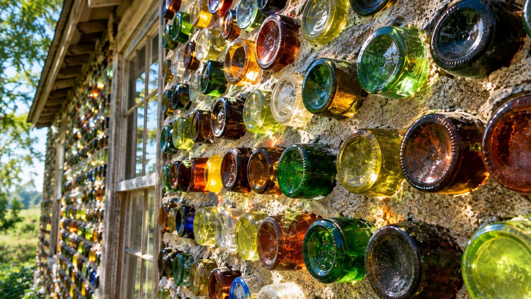 En 1941 un finlandés recicló 60.000 botellas de vidrio defectuosas para construir una casa: 85 años después es uno de los edificios históricos más singulares de EEUU