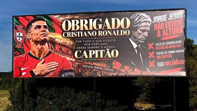 Kritizálják Portugáliában Jorge Jesust a Cristiano-ügy kezelése miatt: „Felfújt egó”