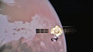 La sonda china Tianwen-1, predecesora de la Tianwen-3, en órbita de Marte