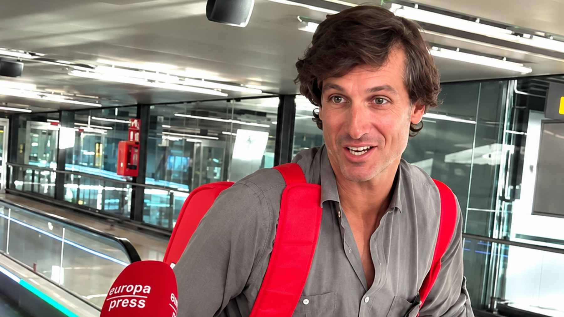 Feliciano López a su llegada a Madrid. (Foto: Europa Press)