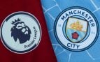 Logo de la Premier League y escudo del Manchester City (Getty)