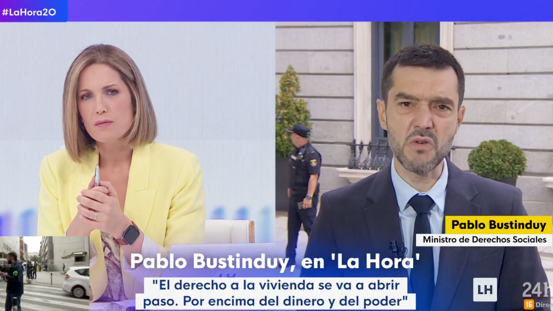 Silvia Intxaurrondo y Pablo Bustinduy en ‘La Hora de La 1’. (TVE)