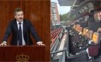 Mariano de Paco, consejero de Deportes de Madrid, y el Estadio de Vallecas