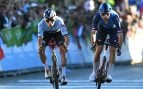 Evenepoel, a la izquierda, en la foto finish del Europeo