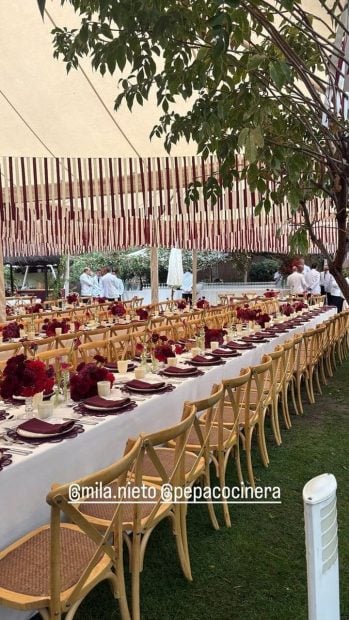 Mesa de la boda de Pepa