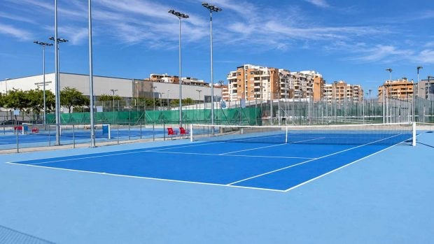 Complejo deportivo de Inacua Centro de Raqueta aéreo con pistas. (Foto: Inacua Centro de Raqueta)
