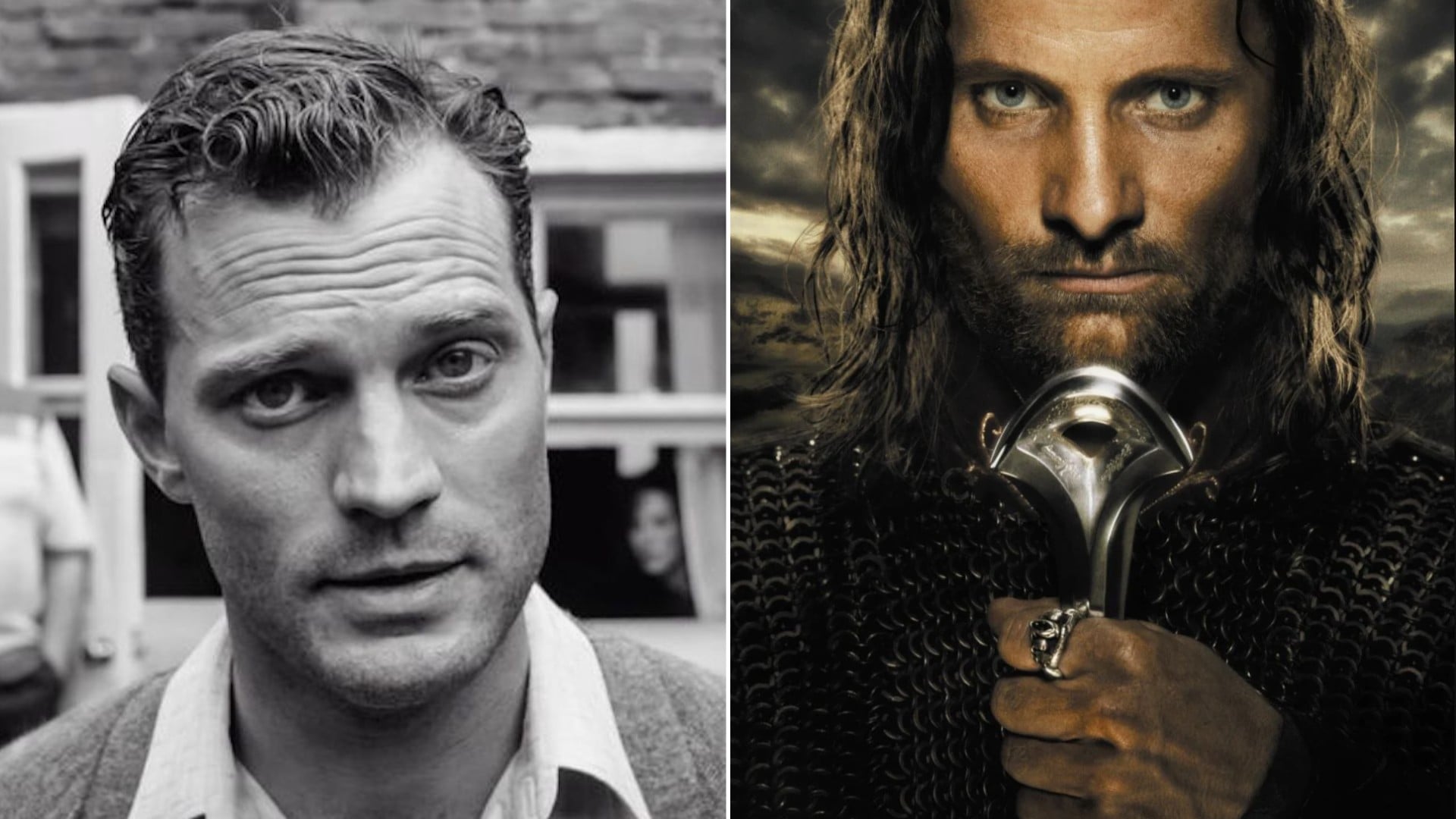 Jamie Dornan en ‘Belfast’ (Focus Features) y Aragorn en ‘El Señor de los Anillos’ (Warner Bros., New Line Cinema).