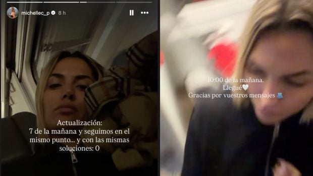Michelle Calv&oacute; cuenta su odisea encerrada en un tren. (Fotos: Redes Sociales)