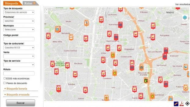 precio gasolina 11 octubre Madrid