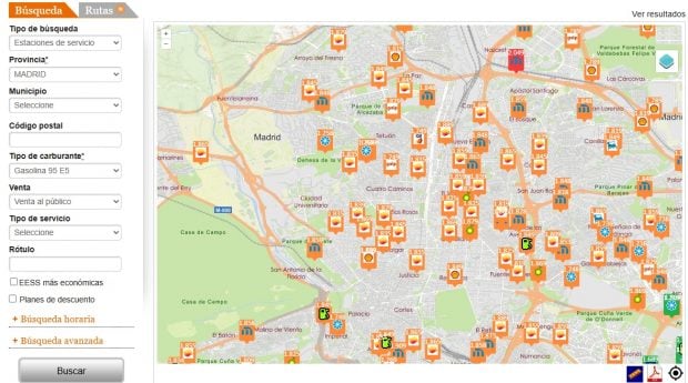 precio gasolina 9 octubre Madrid
