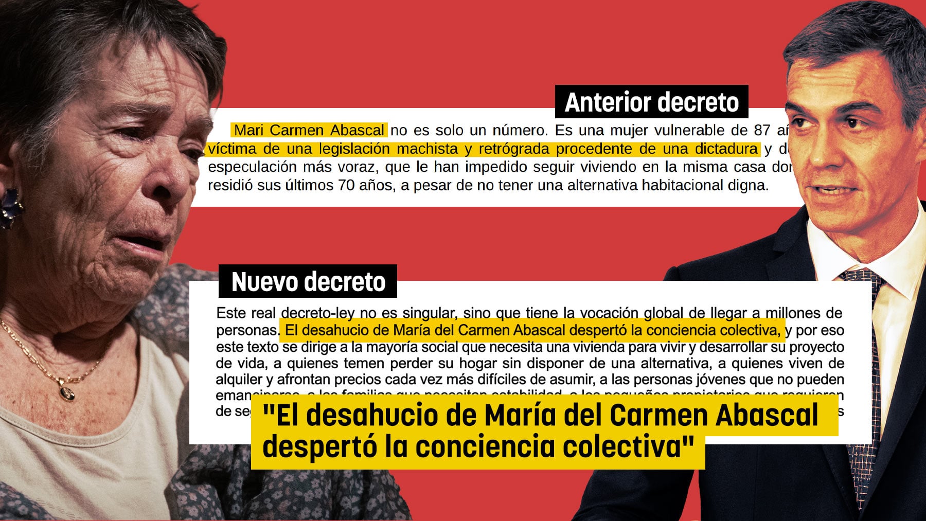 El nuevo decretazo elimina la ridícula referencia a Maricarmen como víctima de la dictadura y el machismo