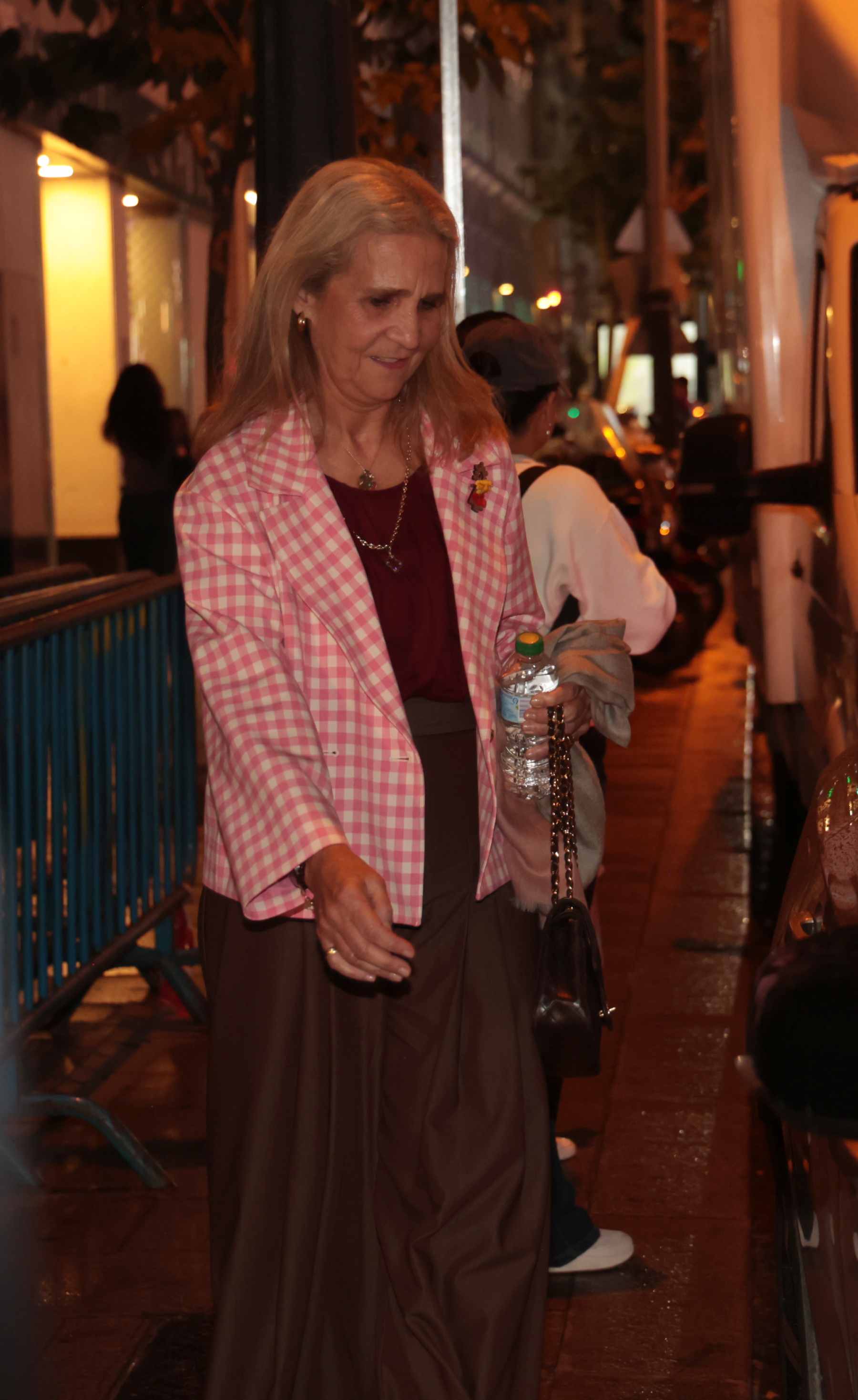 La Infanta Elena al salir del estreno de la película 'Arriba Tutto'. (Foto: Europa Press)