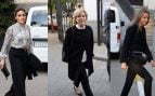 Paloma Segrelles, Soraya Sáenz de Santamaría y Miriam Ungría en el último adiós Genoveva Conde de Oya. (Foto: Europa Press)