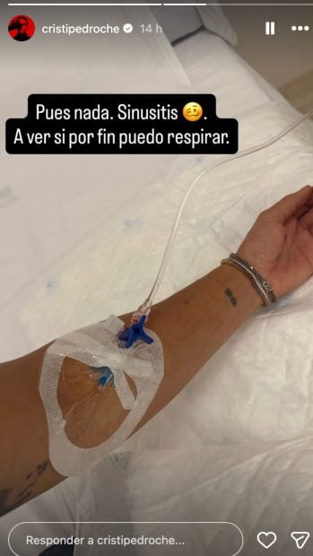 El mensaje de Cristina Pedroche desde el hospital. (Foto: Redes Sociales)