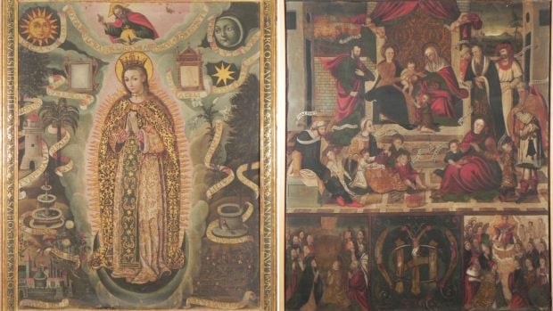 Inmaculada (1600) y La Familia de Jes&uacute;s (siglo XVI)