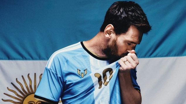 Különleges mezeket készített az Adidas az argentin válogatottnak Leo Messi búcsúmérkőzésére