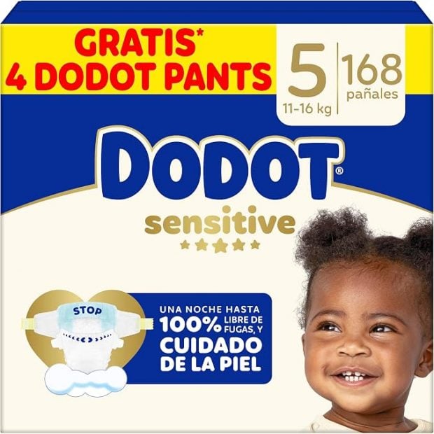Los pañales Dodot Sensitive talla 5 bajan un 34%