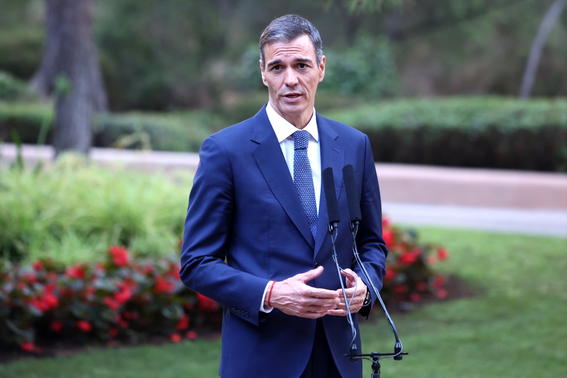 El presidente del Gobierno, Pedro Sánchez,