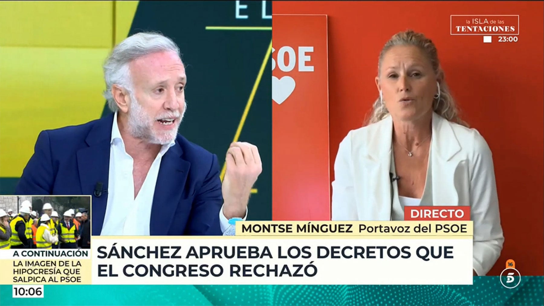 Inda desmonta a la portavoz del PSOE tras manipular sus palabras: Mienten ustedes más que hablan
