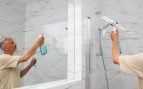 Mampara del baño, truco, limpieza
