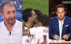 Montaje de imágenes de Pablo Motos, el partido de España e Iker Jiménez (Atresmedia/RTVE/Mediaset).