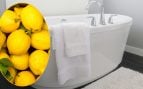 Cáscara de limón en la bañera