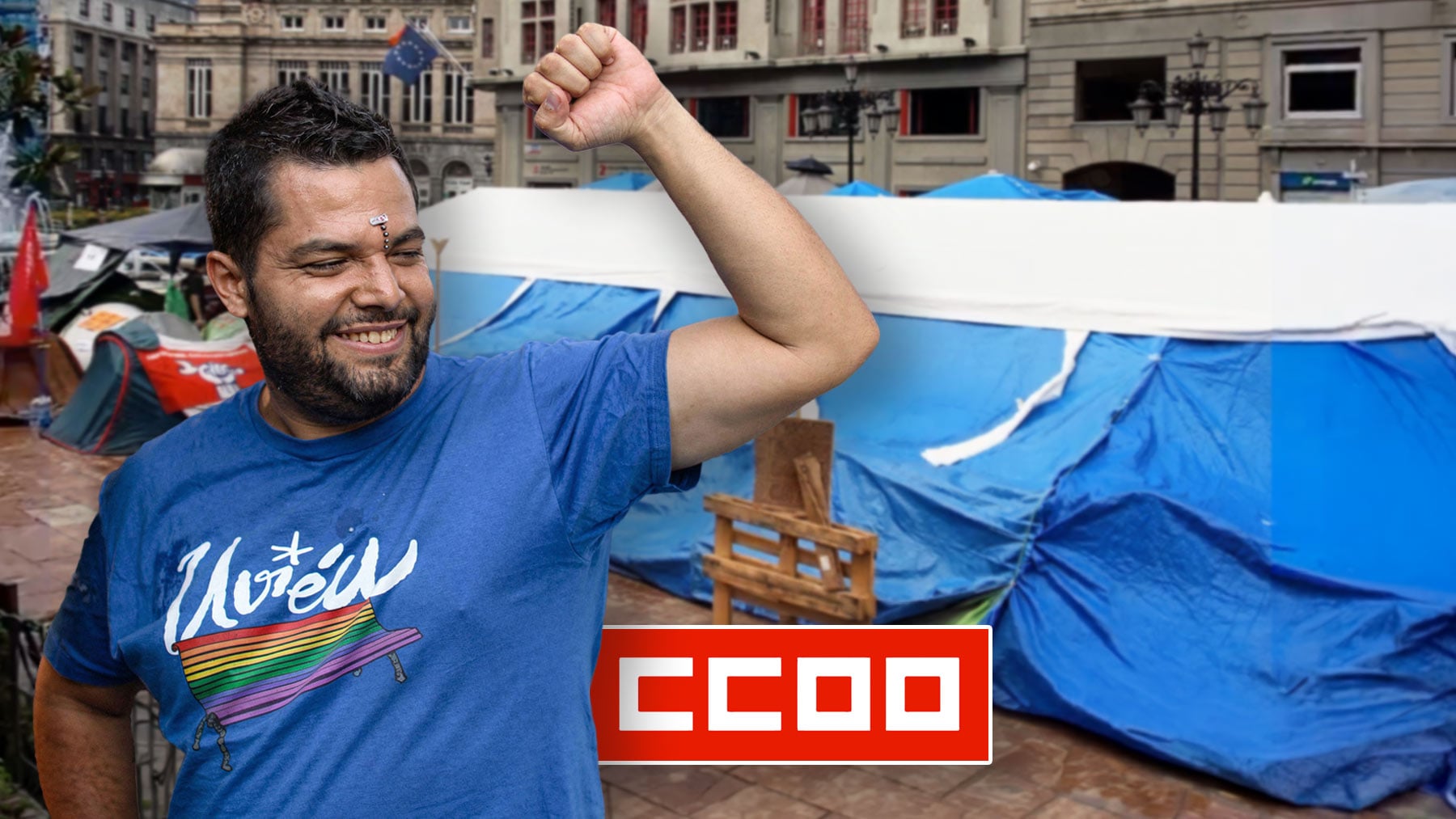 El negocio del acampado izquierdista Rubén Rosón: CCOO ofrece un 15% de rebaja para su empresa de alojamientos turísticos