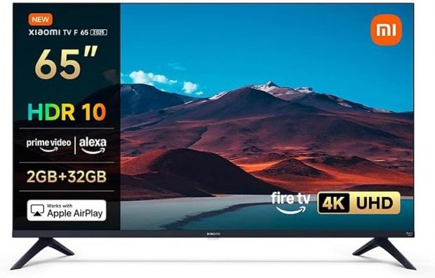 Xiaomi TV F 65" 2025 rebajada 20 €: Smart TV 4K con Fire TV y Alexa por 359 euros