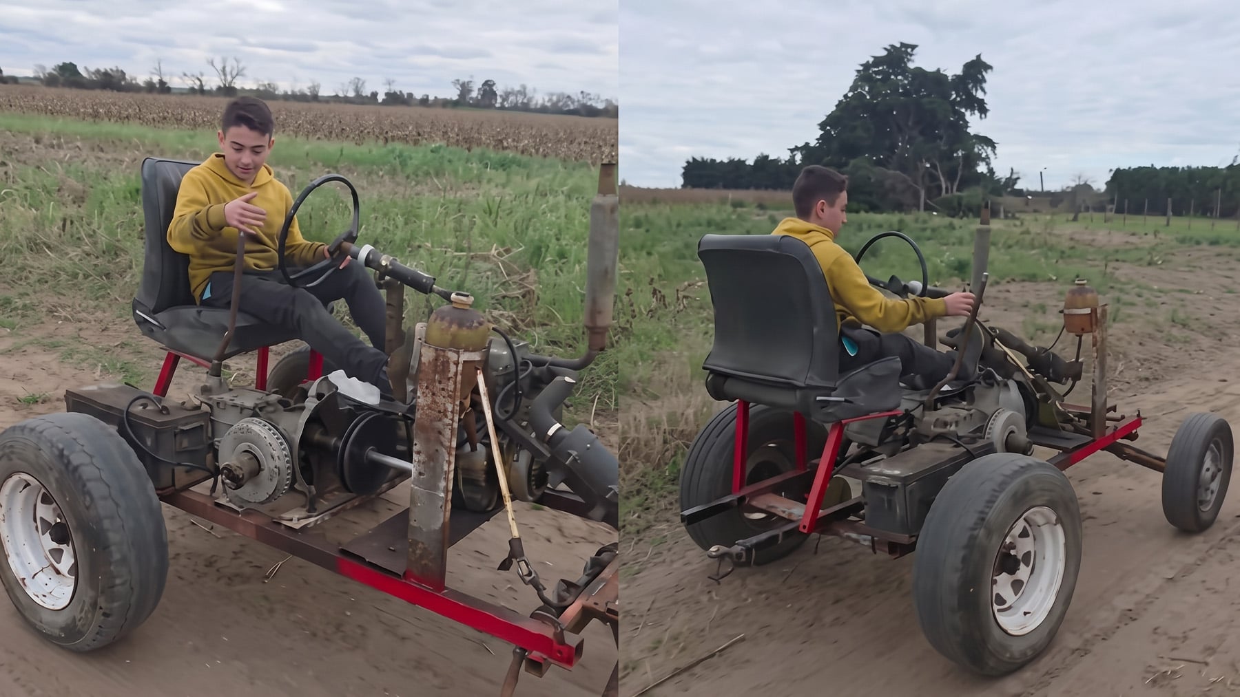 Un adolescente de 14 años construye su propio tractor con materiales reciclados y una fábrica de maquinaria agrícola le invita a aprender en sus propias instalaciones