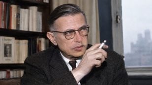 Jean-Paul Sartre. Imagen generada con IA.
