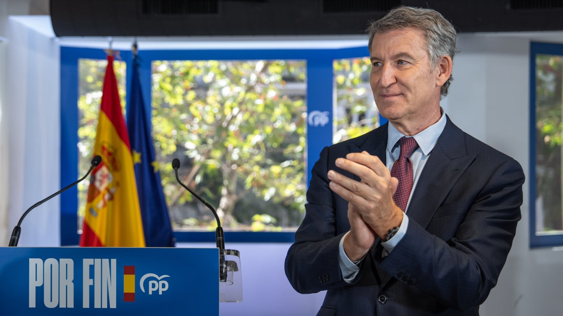 Alberto Núñez Feijóo en Génova. (Foto: PP)
