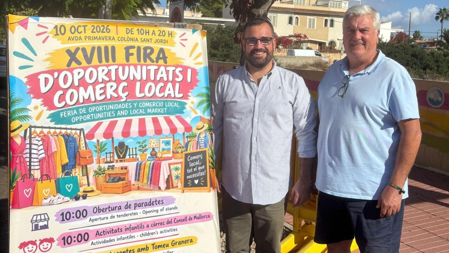 La Colònia de Sant Jordi celebra este sábado la XVIII Feria de Oportunidades y Comercio Local