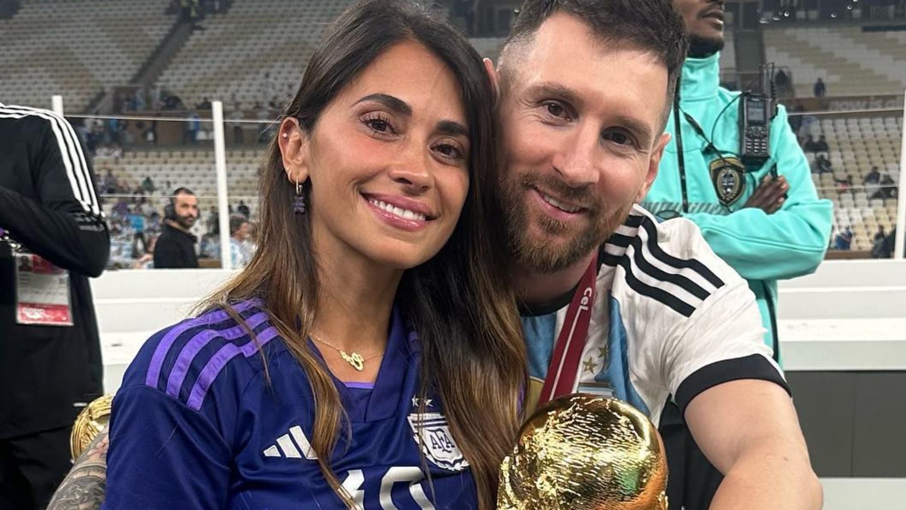 Antonela y Leo Messi. (Foto: Redes Sociales)