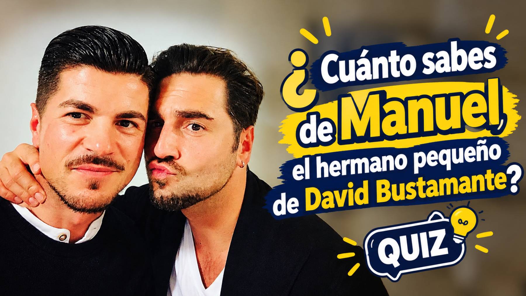 David Bustamante y su hermano Manuel. (Foto: RRSS)