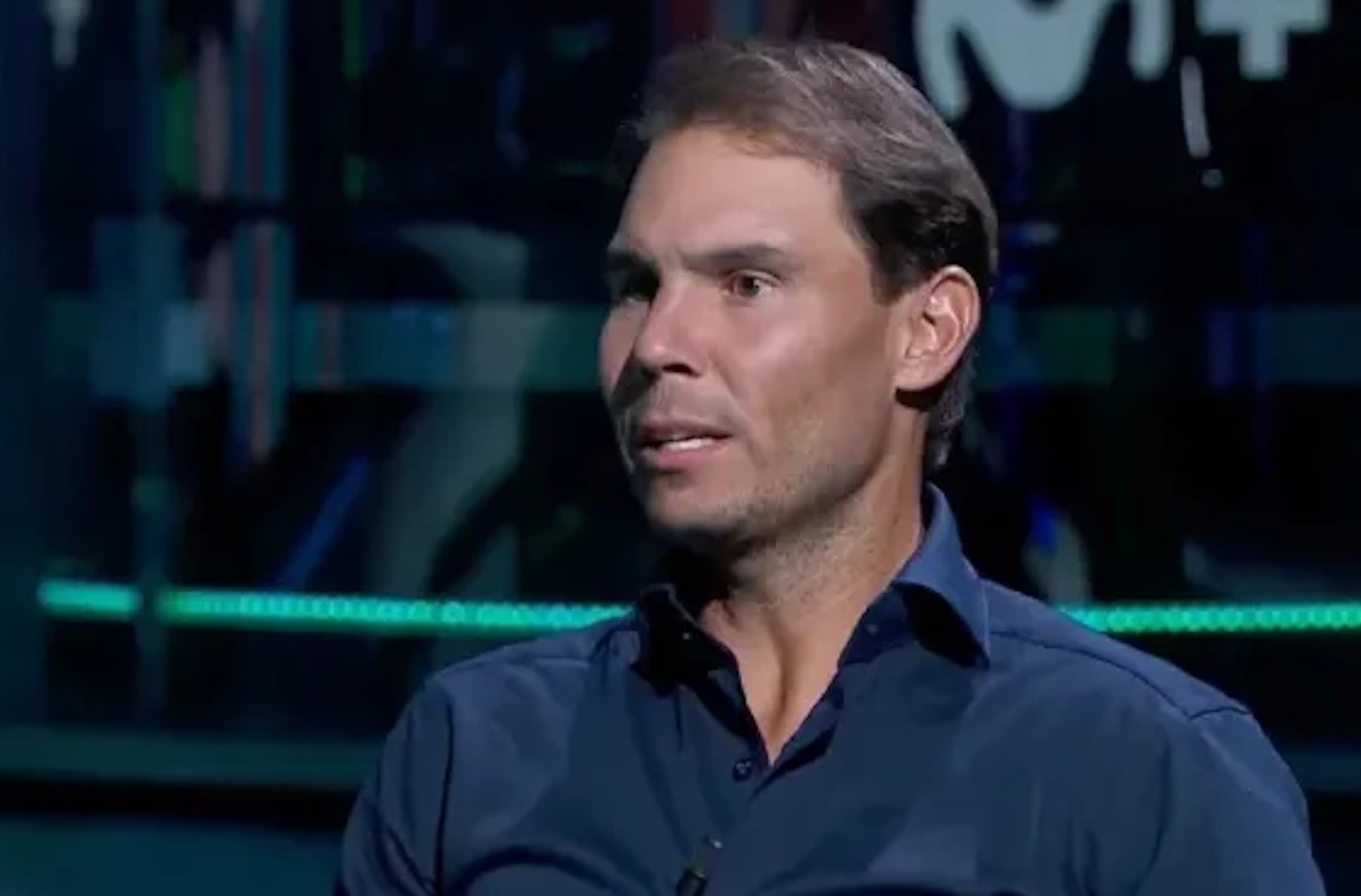 Rafa Nadal en un programa. (Foto: Movistar +)