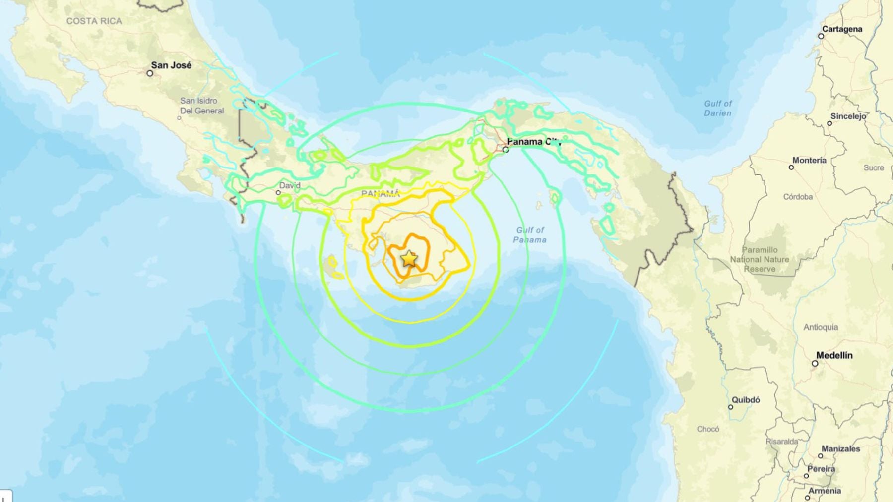 Un fuerte terremoto de 7,6 sacude Panamá con alerta de tsunami