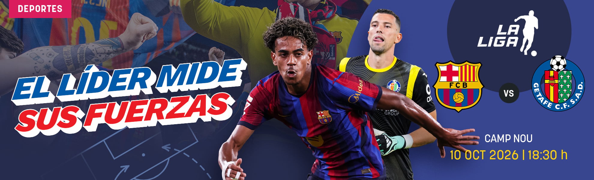 Barcelona - Getafe: el líder mide sus fuerzas