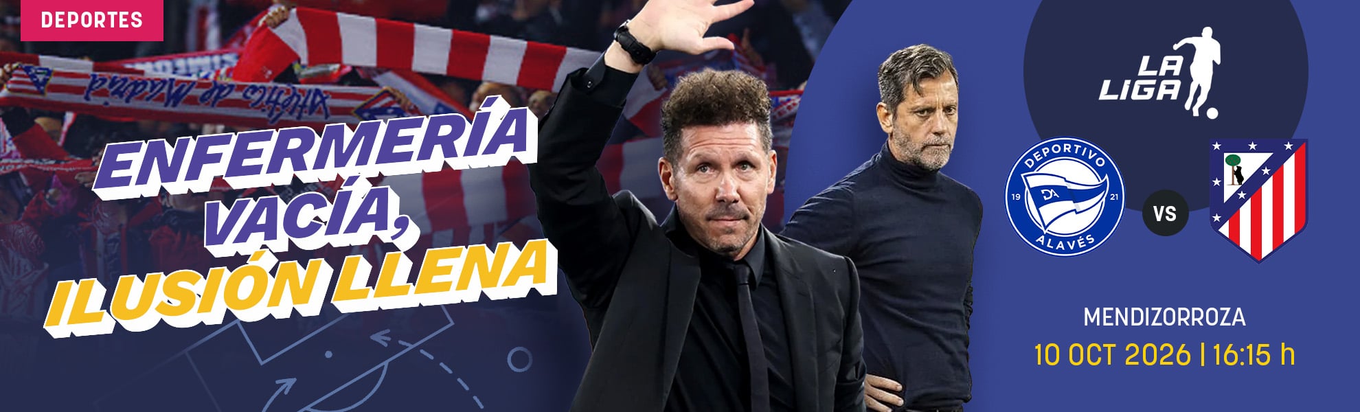 Alavés-Atlético: enfermería vacía, ilusión llena