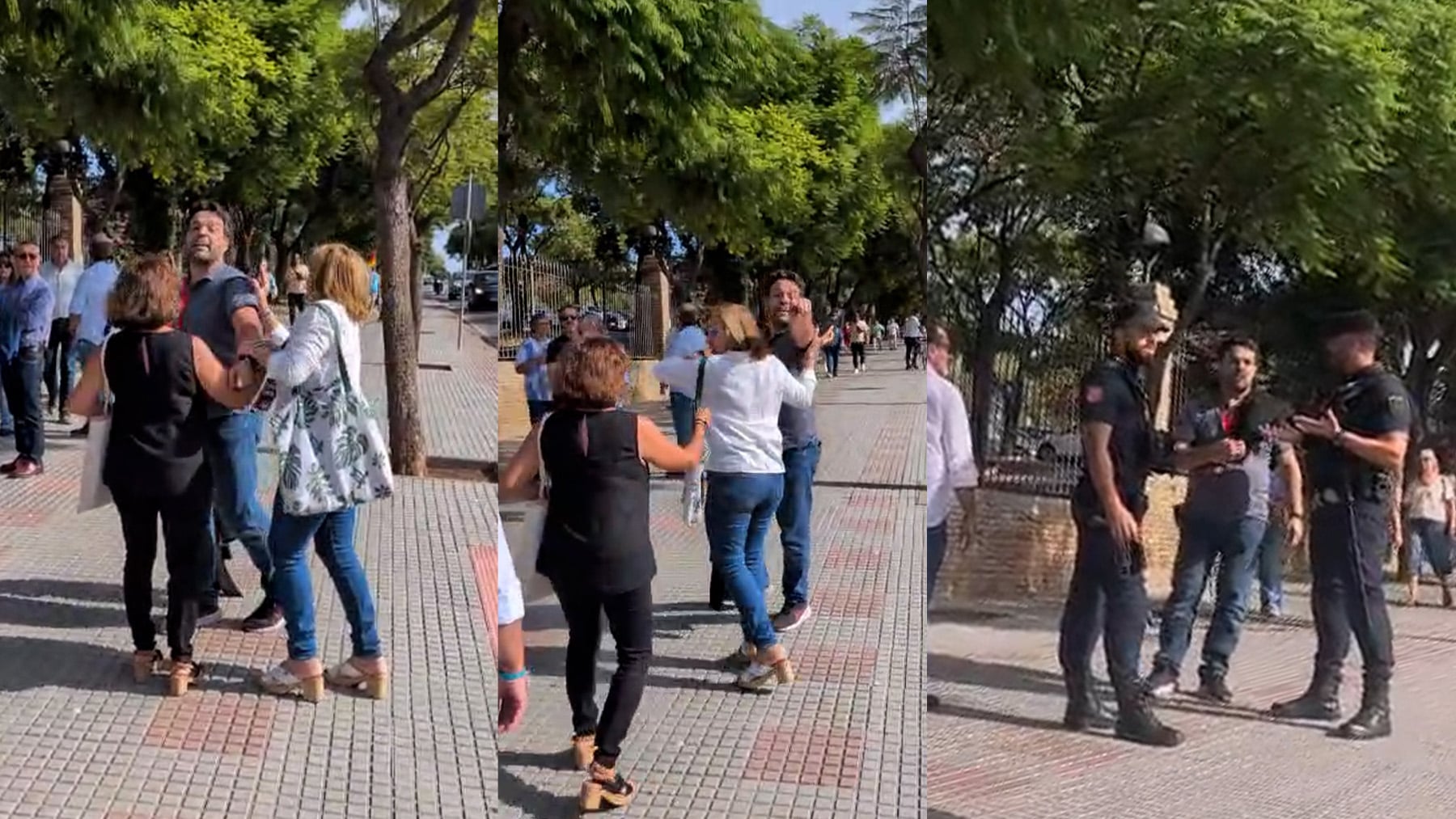 Un militante del PSOE agrede a un periodista de OKDIARIO en el mitin de Sánchez en Dos Hermanas: Te parto el móvil
