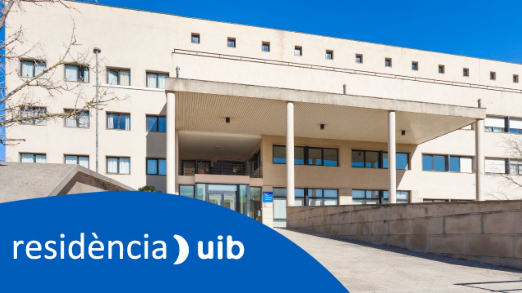 Cartel promocional residencia de la UIB.