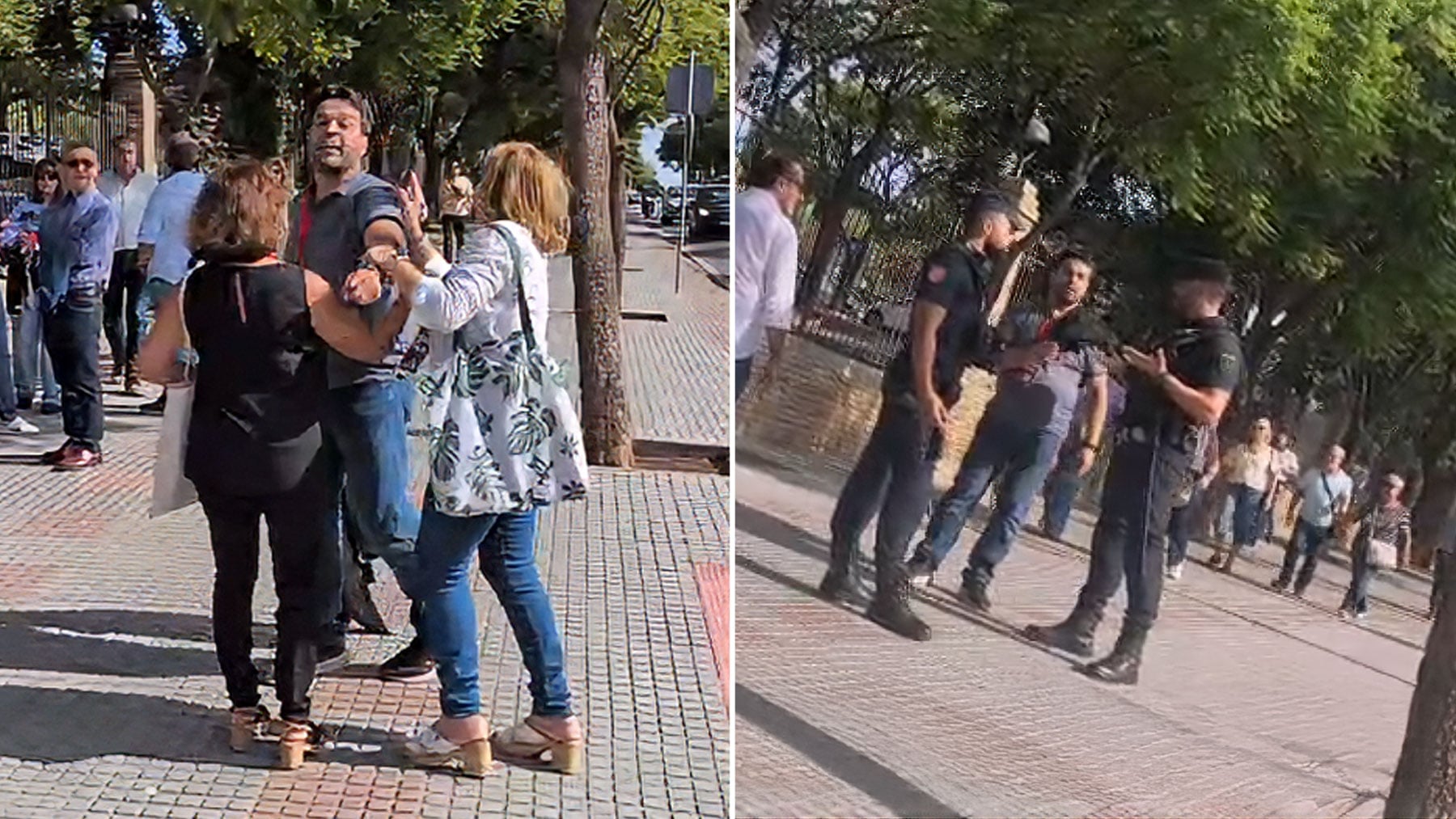 Un militante del PSOE agrede a un periodista de OKDIARIO en el mitin de Sánchez en Dos Hermanas: Te parto el móvil