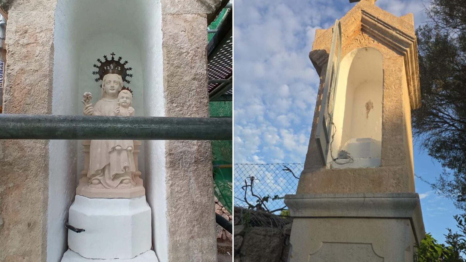 Giro inesperado en el robo de la virgen de la Mare de Déu de Costitx: aparece en Sencelles con daños importantes