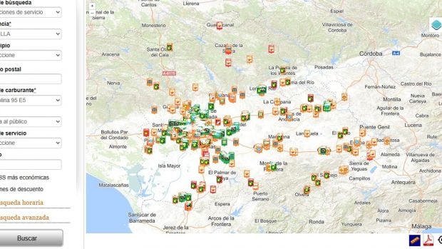 precio gasolina 13 octubre Andalucía