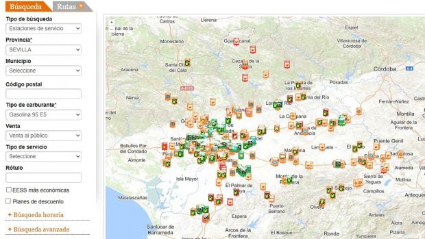 precio gasolina 14 octubre Andalucía