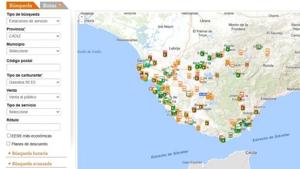precio gasolina 15 octubre Andalucía