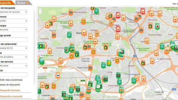 precio gasolina Madrid 17 octubre